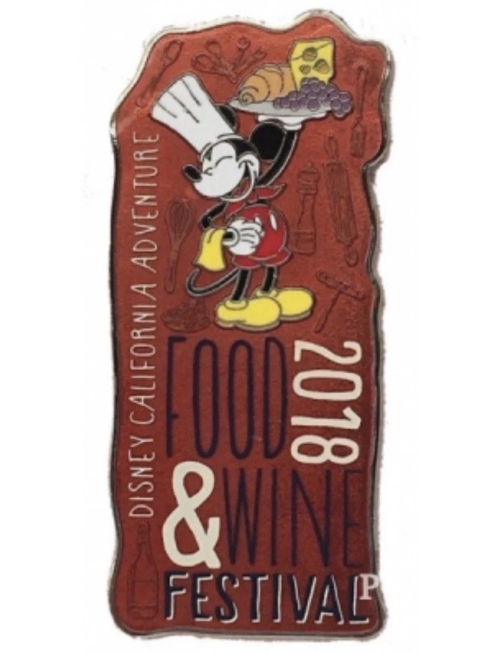 Disney Pin Mickey Mouse California Adventure Food & Wine Festival 2018 DCA